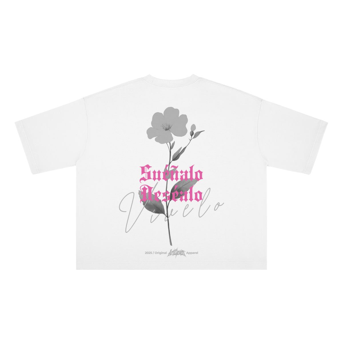 Camiseta boxy oversize "Deseo" 100% algodón de 280 g/m²